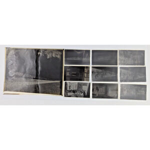 Vintage Railroad Train Black and White Photo Negatives Lot Of 10